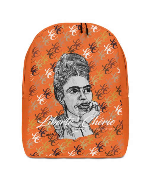 Liberté Chérie™ | Sac À Dos Féministe Frida Monogramme Orange pas cher