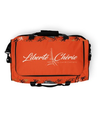 Liberté Chérie™ | Sac De Voyage Féministe Frida Monogramme Orange les muscles