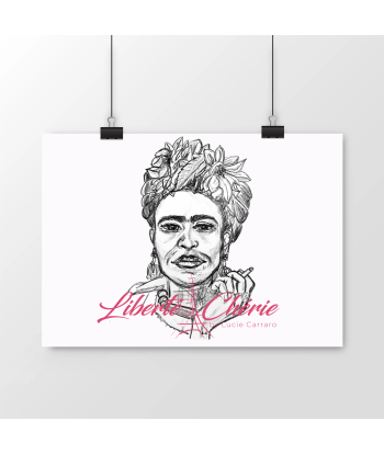 Liberté Chérie™ | Affiche Féministe Satiné Frida Pink pas cher 