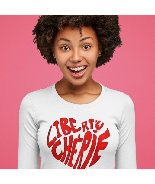 Liberté Chérie™ | T-Shirt Féministe Manches Longues Mon Coeur la chaussure