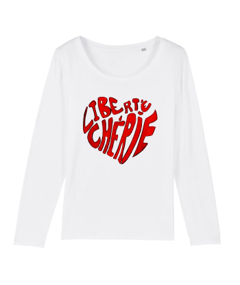 Liberté Chérie™ | T-Shirt Féministe Manches Longues Mon Coeur la chaussure