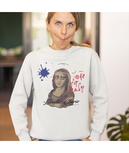 Liberté Chérie™ | Sweat Féministe Bio Mona Lisa solde