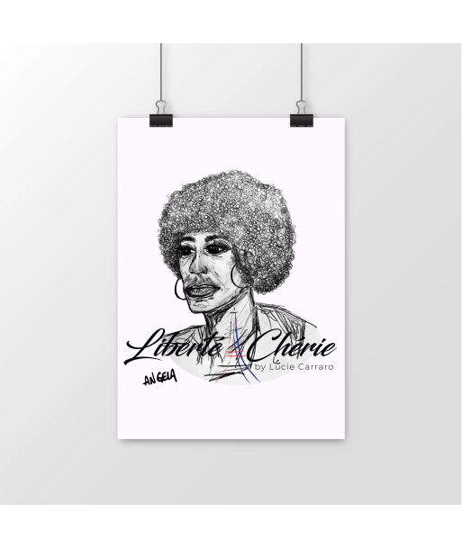 Liberté Chérie™ | Affiche Féministe Satiné Angela Davis shop