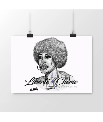 Liberté Chérie™ | Affiche Féministe Mat Angela Davis Venez acheter