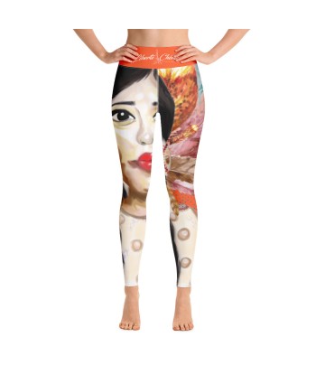 Liberté Chérie™ | Legging Yoga Féministe Sacheen Littlefeather Orange offre 