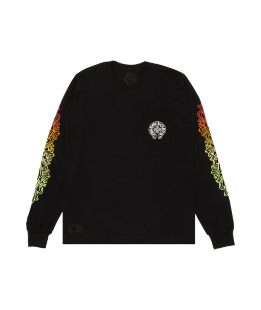 Chrome Hearts Floral Sleeve Gradient Long-Sleeve T-Shirt 'Black' Les magasins à Paris