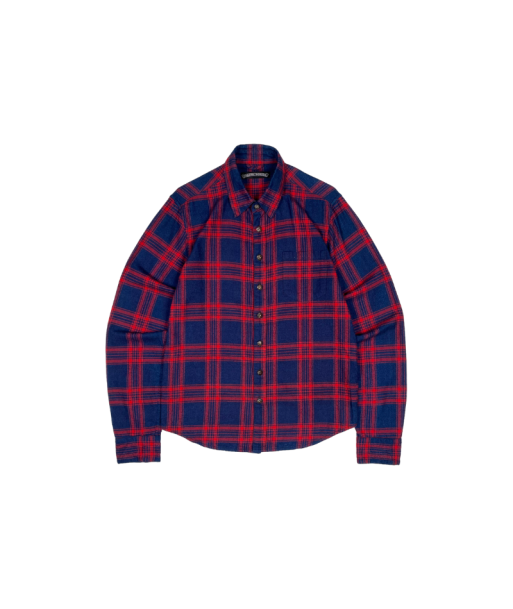 Chrome Hearts Red Plaid Cross Patch Shirt la colonne vertébrale