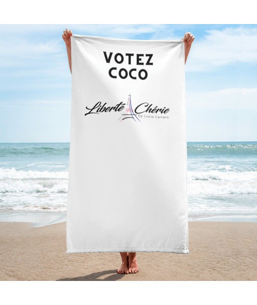 Liberté Chérie™ | Serviette Féministe Votez Coco Blanche l'évolution des habitudes 