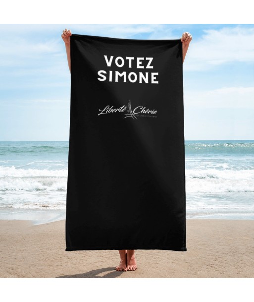 Liberté Chérie™ | Serviette Féministe Votez Simone Noire Livraison rapide