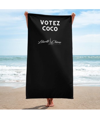 Liberté Chérie™ | Serviette Féministe Votez Coco Noire la colonne vertébrale