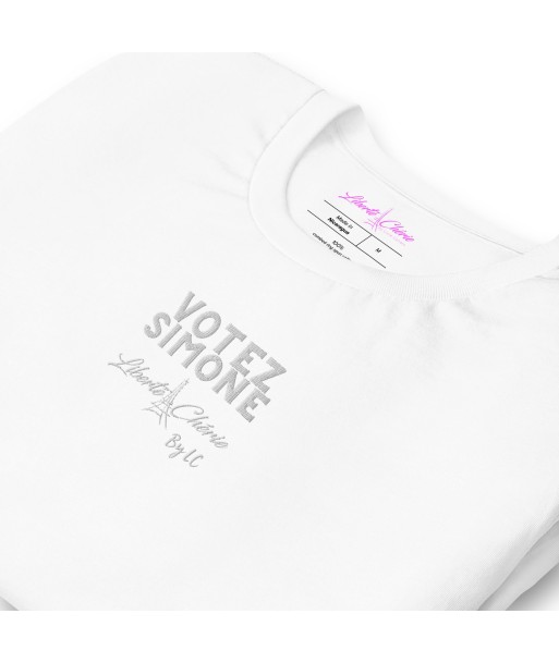 Liberté Chérie™ | T-shirt Féministe Brodé Unisexe Votez Simone Profitez des Offres !