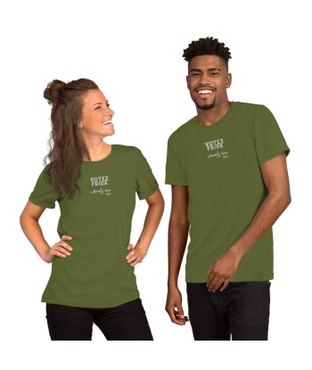 Liberté Chérie™ | T-shirt Féministe Brodé Unisexe Votez Frida Venez acheter