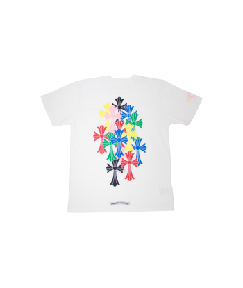 T-shirt Chrome Hearts croix gothiques Multi Color White solde