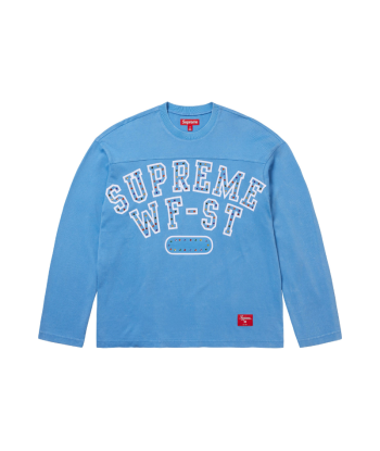 Supreme longsleeve Rhinestone Baby Blue de l' environnement