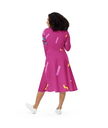 Liberté Chérie™ | Robe Féministe Midi Simone 90' Fushia les ctes