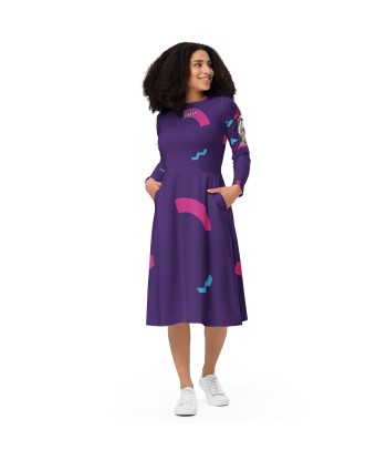 Liberté Chérie™ | Robe Féministe Midi Simone 90' Purple plus qu'un jeu 