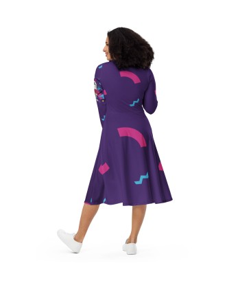 Liberté Chérie™ | Robe Féministe Midi Simone 90' Purple plus qu'un jeu 