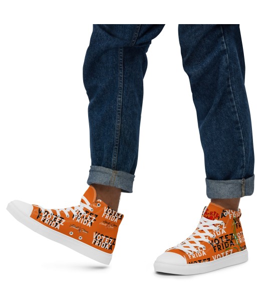 Liberté Chérie™ | Baskets Féministes Hautes En Toile Homme Votez Frida Orange shop