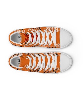 Liberté Chérie™ | Baskets Féministes Hautes En Toile Homme Votez Frida Orange shop