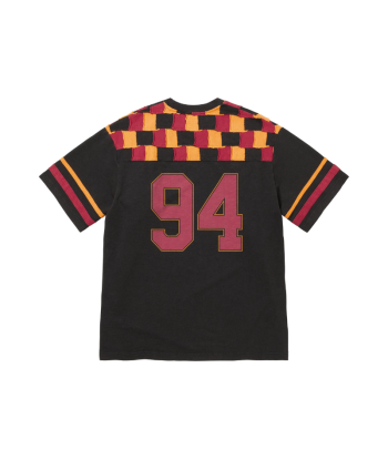 Football Top SUPREME Patchwork Yoke Black Livraison rapide