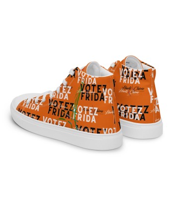 Liberté Chérie™ | Baskets Féministes Hautes En Toile Homme Votez Frida Orange shop