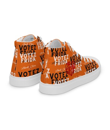 Liberté Chérie™ | Baskets Féministes Hautes En Toile Homme Votez Frida Orange shop