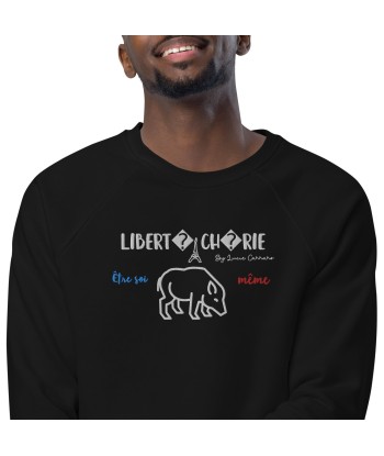 Liberté Chérie™ | Sweat Féministe Bio Raglan Être Soi-Même Sanglier français