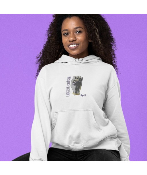 Liberté Chérie™ | Sweat Capuche Féministe Brodé Girl Power à prix réduit toute l'année