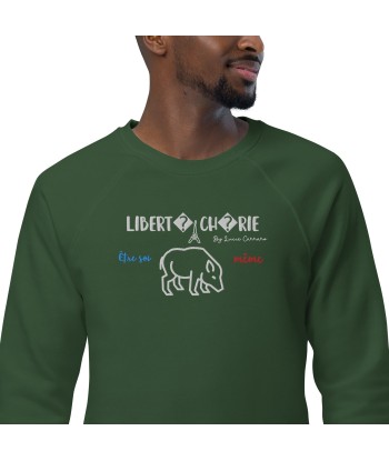 Liberté Chérie™ | Sweat Féministe Bio Raglan Être Soi-Même Sanglier français