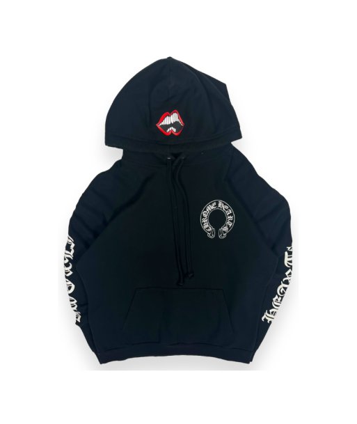 Chrome Hearts Matty Boy Black Chomper Horseshoe Hoodie soldes