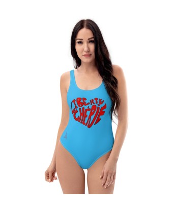 Liberté Chérie™ | Maillot De Bain Féministe Une Pièce Mon Coeur Turquoise paiement sécurisé