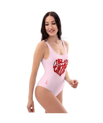 Liberté Chérie™ | Maillot De Bain Féministe Une Pièce Mon Coeur Rose Les êtres humains sont 