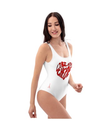 Liberté Chérie™ | Maillot De Bain Féministe Une Pièce Mon Coeur Blanc Fin de série