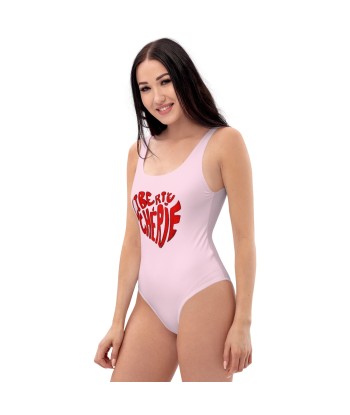 Liberté Chérie™ | Maillot De Bain Féministe Une Pièce Mon Coeur Rose Les êtres humains sont 