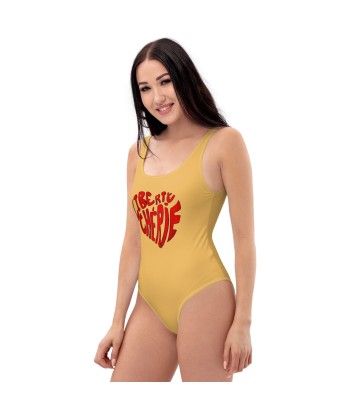 Liberté Chérie™ | Maillot De Bain Féministe Une Pièce Mon Coeur Gold français