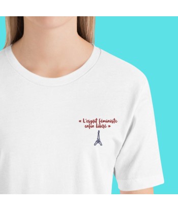 Liberté Chérie™ | T-shirt Féministe Brodé L'Esprit Féministe Enfin Libéré est présent 