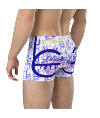 Liberté Chérie™ | Boxer Féministe Monogram Lc By Lc Bleu livraison et retour toujours gratuits