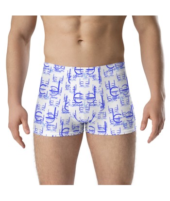 Liberté Chérie™ | Boxer Féministe Monogram Lc By Lc Bleu livraison et retour toujours gratuits