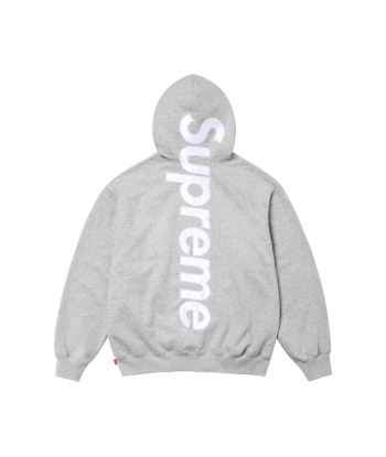 SUPREME Satin Appliqué Hooded Sweatshirt Gris Livraison rapide