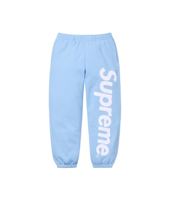 SUPREME Satin Appliqué Sweatpant Bleu Profitez des Offres !