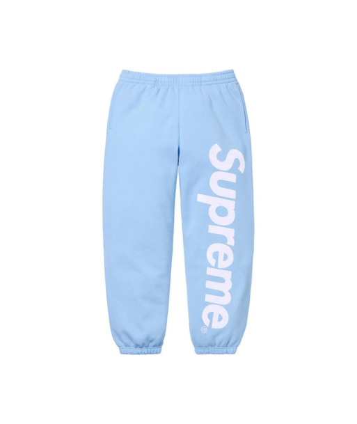 SUPREME Satin Appliqué Sweatpant Bleu Profitez des Offres !