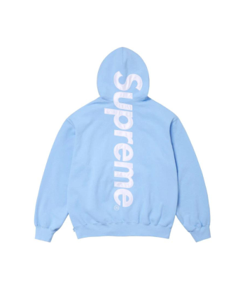 SUPREME Satin Appliqué Hooded Sweatshirt Bleu offre 