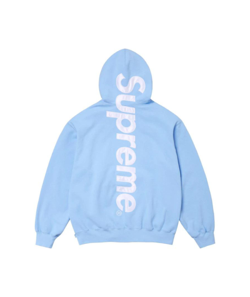 SUPREME Satin Appliqué Hooded Sweatshirt Bleu offre 