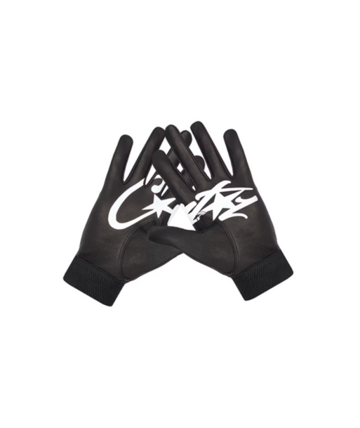 Corteiz Black Cstarz Leather Gloves Profitez des Offres !