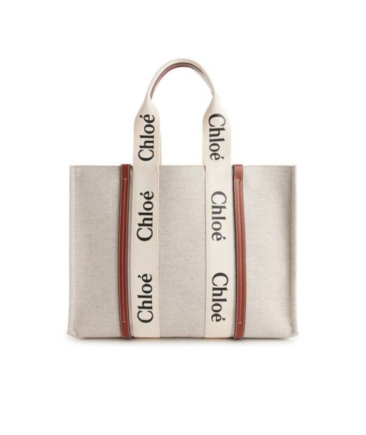 Sac cabas Chloé Woody en toile de coton Multicolore sur le site 