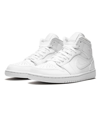 AIR JORDAN 1 MID TRIPLE WHITE de la marque