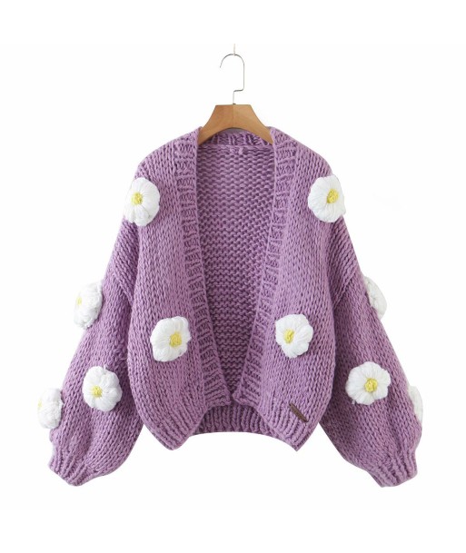 Big Flower Sweater Cardigan commande en ligne