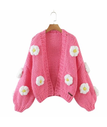 Big Flower Sweater Cardigan commande en ligne