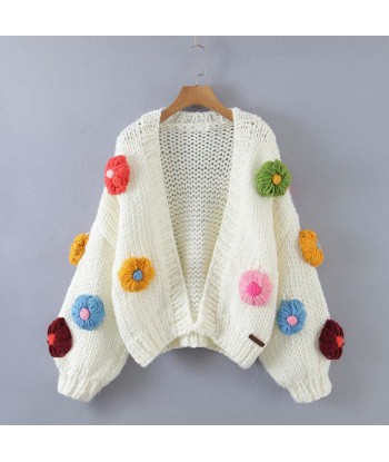 Big Flower Sweater Cardigan commande en ligne