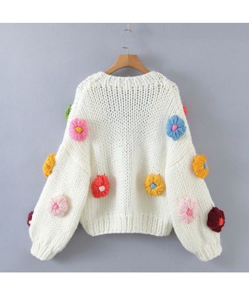 Big Flower Sweater Cardigan commande en ligne